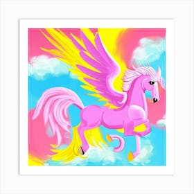 Pink Pegasus Art Print