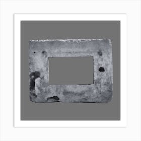 Natural empty stone masonry border Art Print