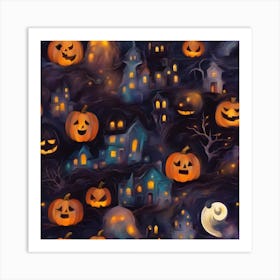 Halloween Pumpkins Art Print