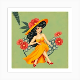 Pinup Girl Art Print