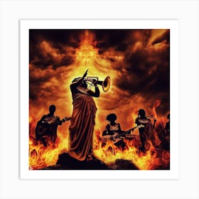 Flaming Trumpets Art Print