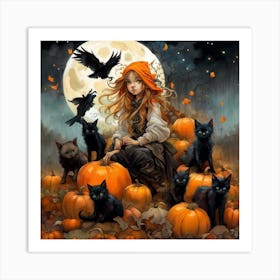 Halloween Witch Art Print