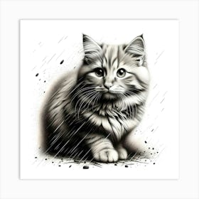 Splash Kitten Art Print