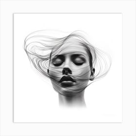 Abstract Portrait Of A Woman 1 Art Print