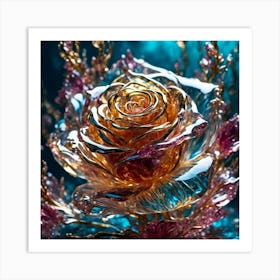 Glass Rose Art Print