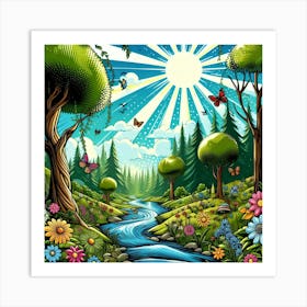 Enchanted Horizon 7 Art Print