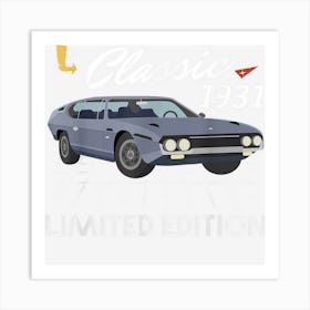 Born In 1957 Classic Old Vintage Car Birthday Celebration Art Print