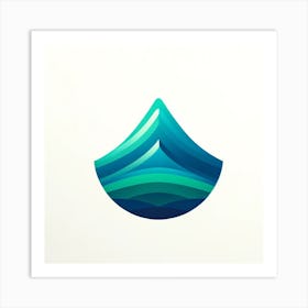 Water Drop Logo Art Print