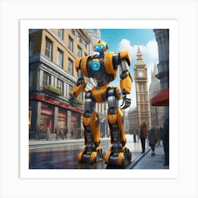 Robot In London 25 Art Print