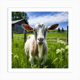 Goat In The Grass 3 Art Print