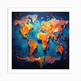 World Map 10 Art Print