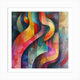 ''Meandering'' Abstract Art Print Art Print