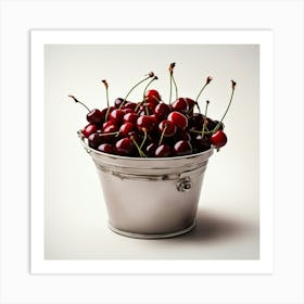 Cherry Bucket Art Print