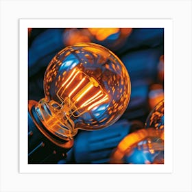 Edison Light Bulbs Art Print