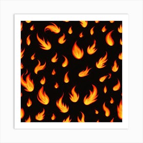 Flames Stock Videos & Royalty-Free Footage Art Print