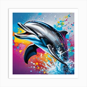 Dolphin Painting 4 Art Print