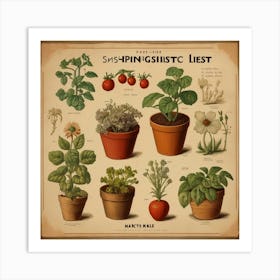 Default Vintage Make A Seedshopping List Aesthetic 0 Art Print