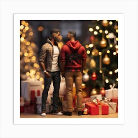 ealistic Black Gay Couple Christmas Stylish Deep A8f17e64 47a0 45e6 8c41 E1b87c955dec Art Print