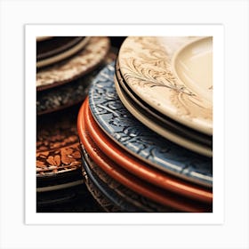 Stacked Plates 1 Art Print