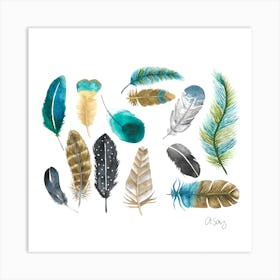 Feather Mix Art Print