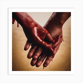 Bloody Hands Art Print