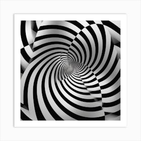 Black And White Optical Illusion Art Print