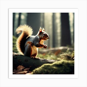 Squirrel In The Forest 234 Art Print