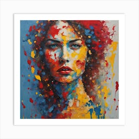 Colorful Woman Art Print