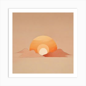 Sunset In The Desert 30 Art Print