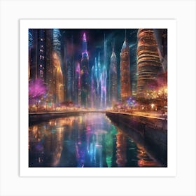 0 Generate An Amazing Image Of A Beautiful City Char Esrgan V1 X2plus Art Print