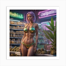 Weed Girl 1 Art Print