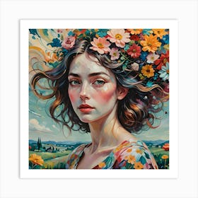 Flower Girl Art Print