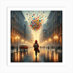 Balloons In The Sky 2 Art Print