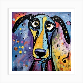 Dog With Big Eyes Art Print