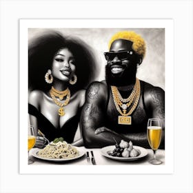 'The Dinner Party' 6 Art Print
