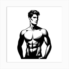 Muscular Man Art Print