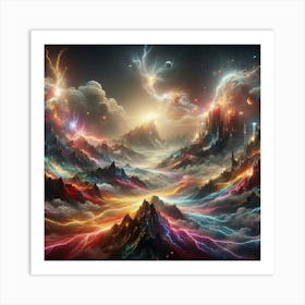 Lightning In The Sky Art Print