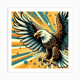 Eagle In Flight 3 Art Print