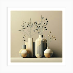 Abstract Vases Art Print