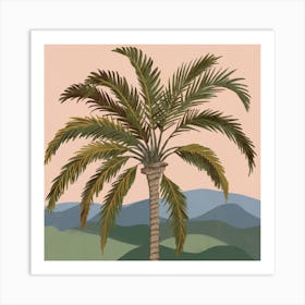 Palm Line Art Print Painting(2) Art Print