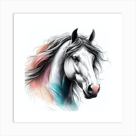 Horse Head Painting Art Print