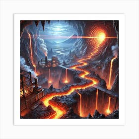 Lava City Valley Art Print