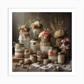 Mason Jars Art Print