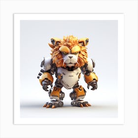 Robot Lion Art Print