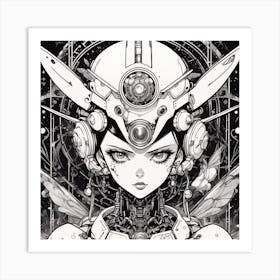 Robot Girl 6 Art Print