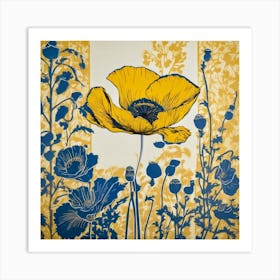 Yellow Poppies Art Print