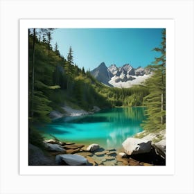 Lake In The Mountains 16 Art Print