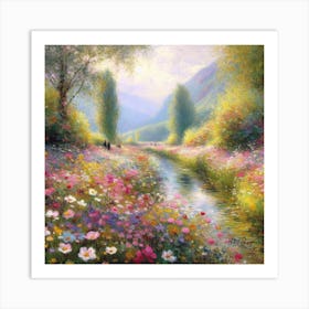 Flowering Stream Art Print