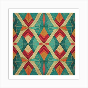 Firefly Beautiful Modern Abstract Detailed Native American Tribal Pattern And Symbols With Uniformed (1) Art Print