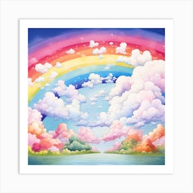 Rainbow Background Art Print